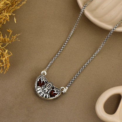 1 Mukhi Rudraksha with Adiyogi Silver Cap Pendant